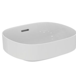 Freestanding washbasin 45 cm, oval with overflow