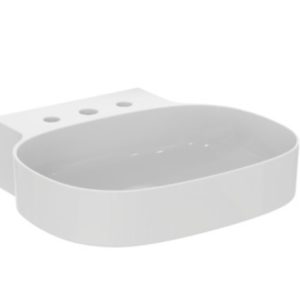 Linda X Washbasin 50cm with 3 tap holes and without overflow