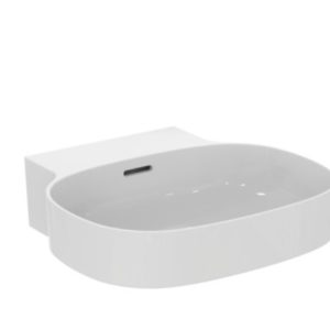 Linda X Washbasin 50cm without tap holes and with overflow