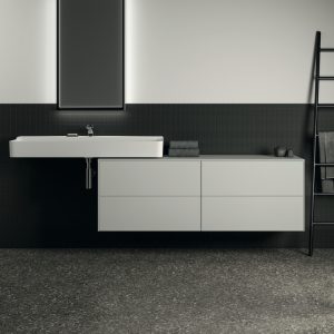 Conca washbasin and washbasin unit