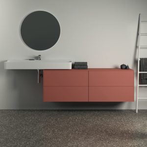 Conca washbasin and washbasin unit