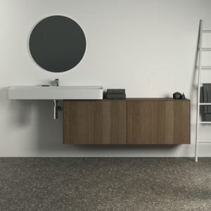Conca washbasin and washbasin unit