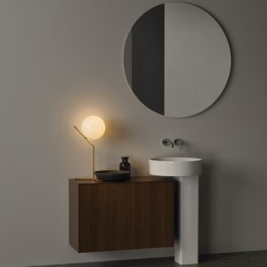 Conca washbasin and washbasin unit