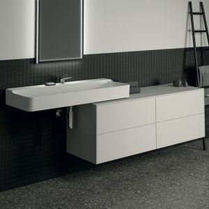 Conca washbasin and washbasin unit
