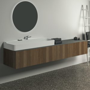 Conca washbasin and washbasin unit