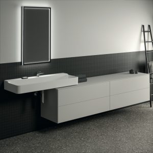 Conca washbasin and washbasin unit