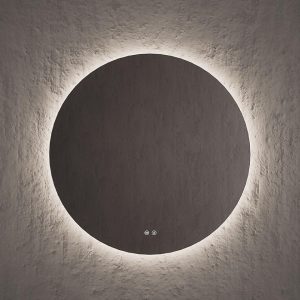 Moon backlit round mirror
